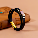 Rose Quartz Leather Bracelet