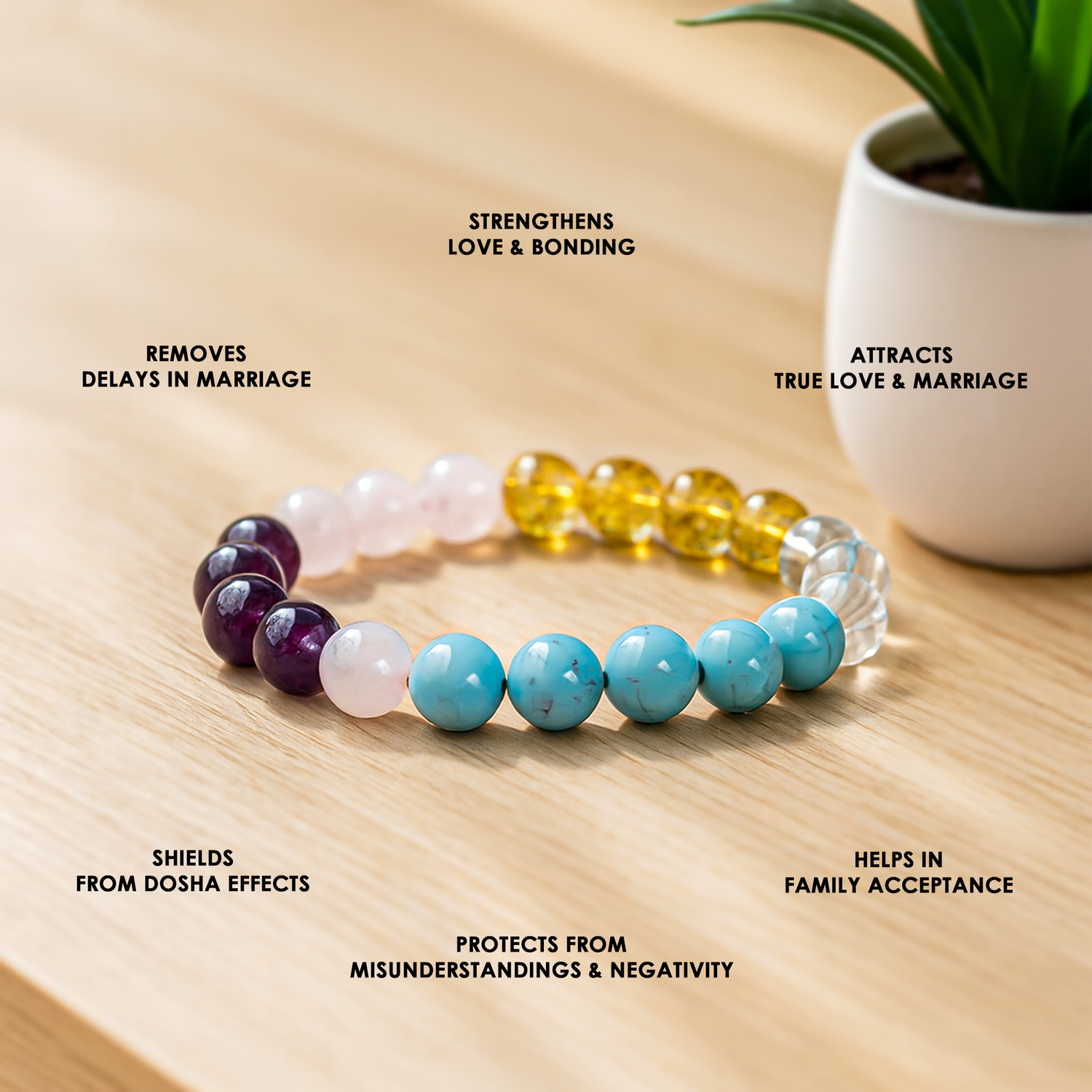 Premium Love Marriage Bracelet - Abhimantrit & Certified