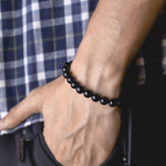 Protect from Psychic attacks & Negative Energy: Black Tourmaline Thread Bracelet - Abhimantrit & Certified