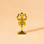 Gold trophy on a beige background