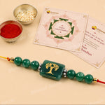 Green Jade Tree Rakhi | Prosperity Rakhi | Tree of Life Rakhi | Healing Crystal Rakhi | Brother Raksha Bandhan Gift