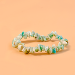 Reduces Mars Effects, Balances Root Chakra & Adds Stability: Amazonite Uncut Bracelet