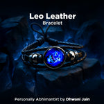 Leo Leather Bracelet for Confidence, Leadership & Zodiac Energy
