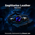 Sagittarius Leather Bracelet for Positivity, Growth & Zodiac Energy