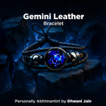 Gemini Leather Bracelet for Communication, Confidence & Zodiac Energy