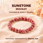sunstone Bracelet (Abhimantrit) for Leadership & Personal Power