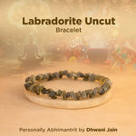 Awaken your inner Power & open you Third Eye Chakra: Labradorite Uncut Crystal Bracelet