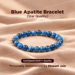 Blue Apatite Star Quality Bracelet ( Premium )