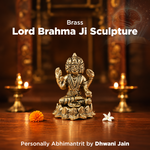 Brass Lord Brahma Ji Sculpture - Abhimantrit