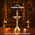 Brass Lotus Diya - Abhimantrit