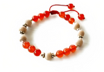 Carnelian Tulsi Bracelet - Abhimantrit & Certified