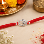 925 Sterling Silver Om Rakhi | Premium Raksha Bandhan Rakhi for Brother