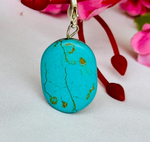 Natural Firoza Pendant - Abhimantrit & Certified