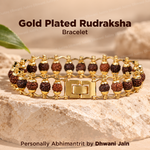 Gold Plated Rudraksha Bracelet - Abhimantrit