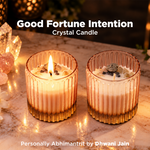 Good Fortune Intention Crystal Candle – Moscato Sangria Fragrance