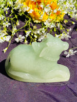 Green Aventurine Nandi (H-7cm, W-9Cm) - Abhimantrit