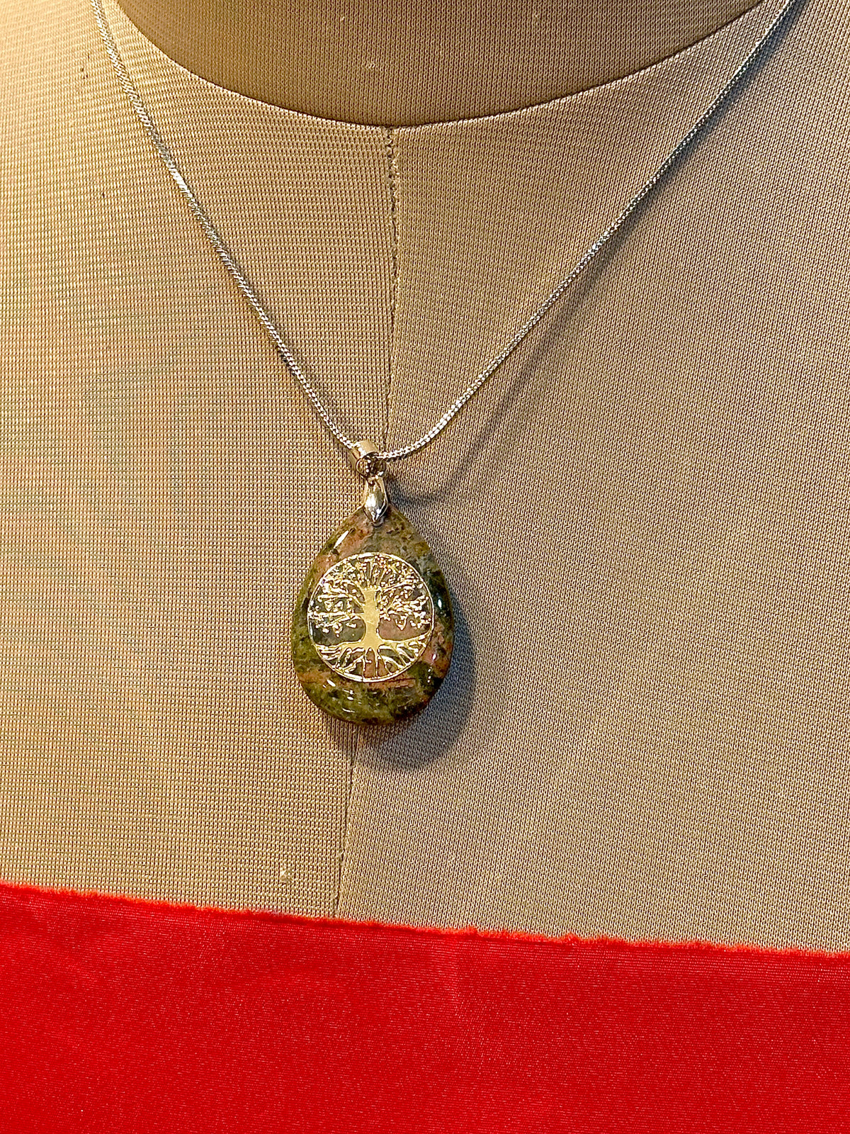 Unkite Stone Tree of Life Pendant for Ancestral Connection & Energy Balance – Abhimantrit & Certified
