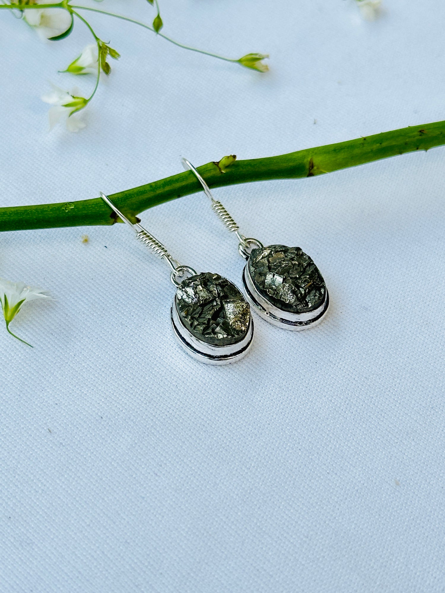Pyrite Earrings - Abhimantrit