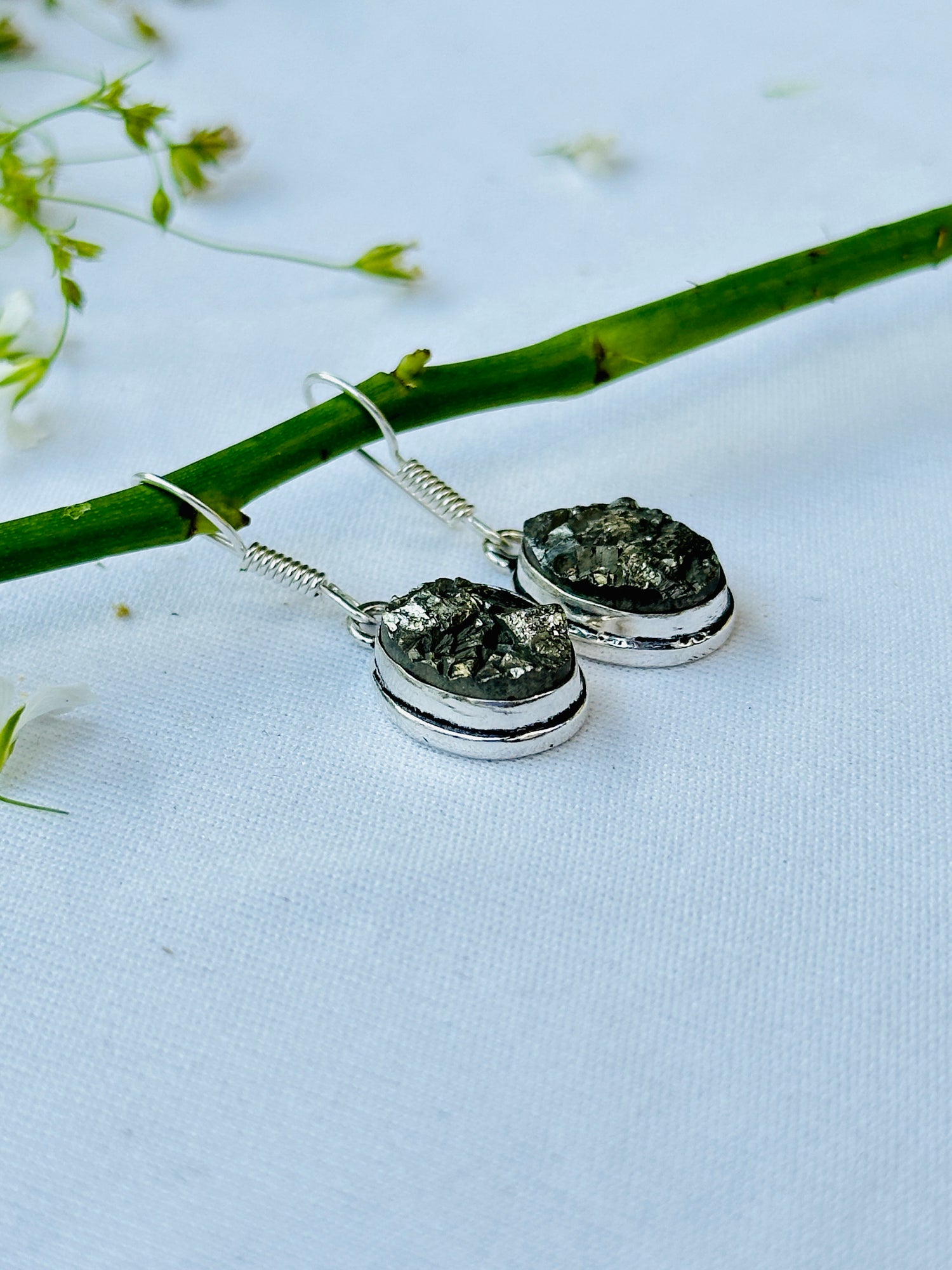 Pyrite Earrings - Abhimantrit