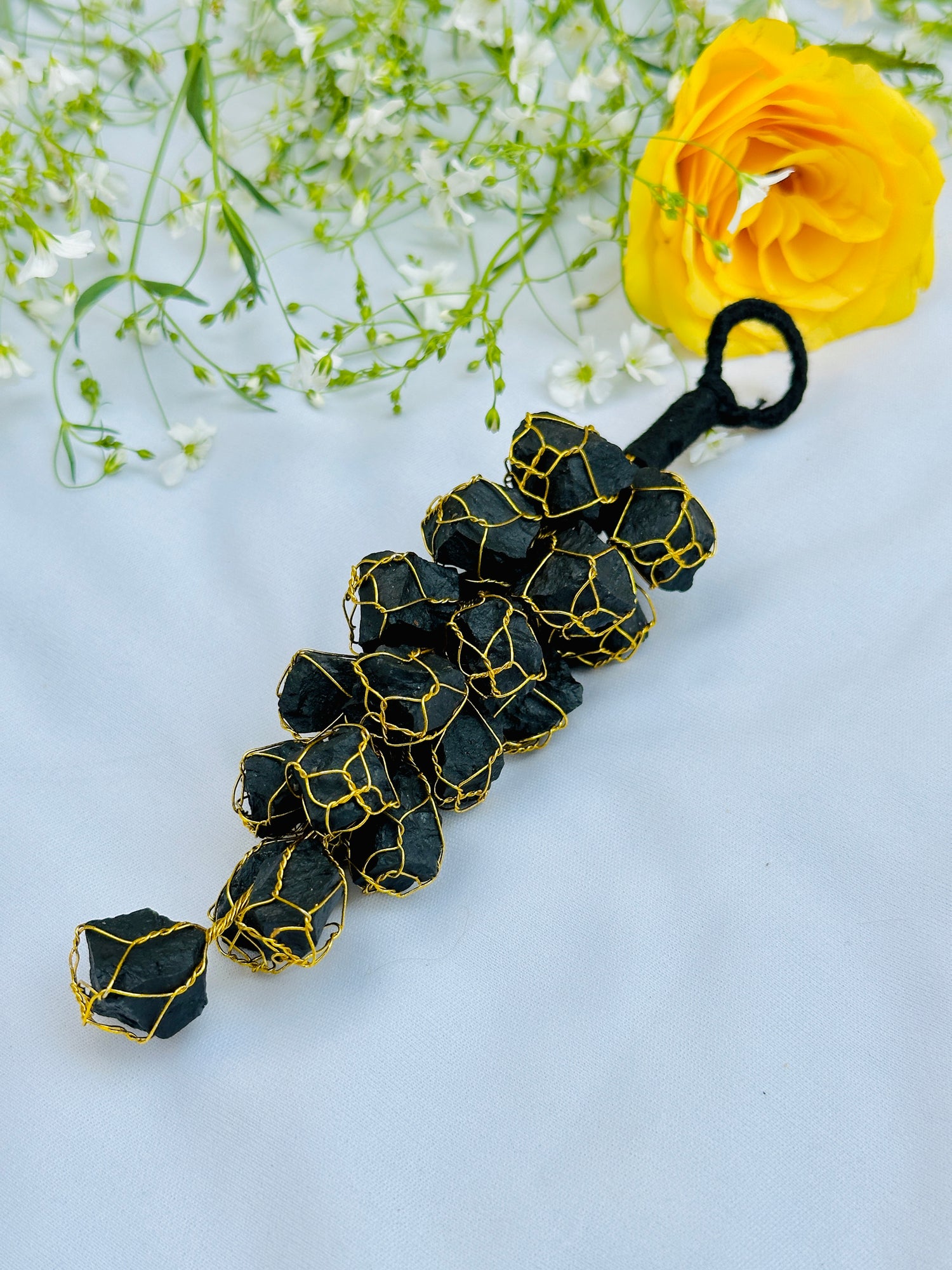 Black Selenite Wall Hanging - Abhimantrit