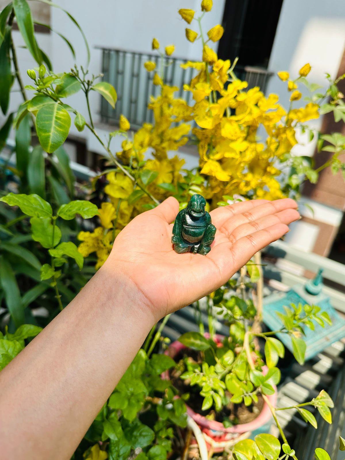 Green Jade Buddha (5Cm) - Abhimantrit