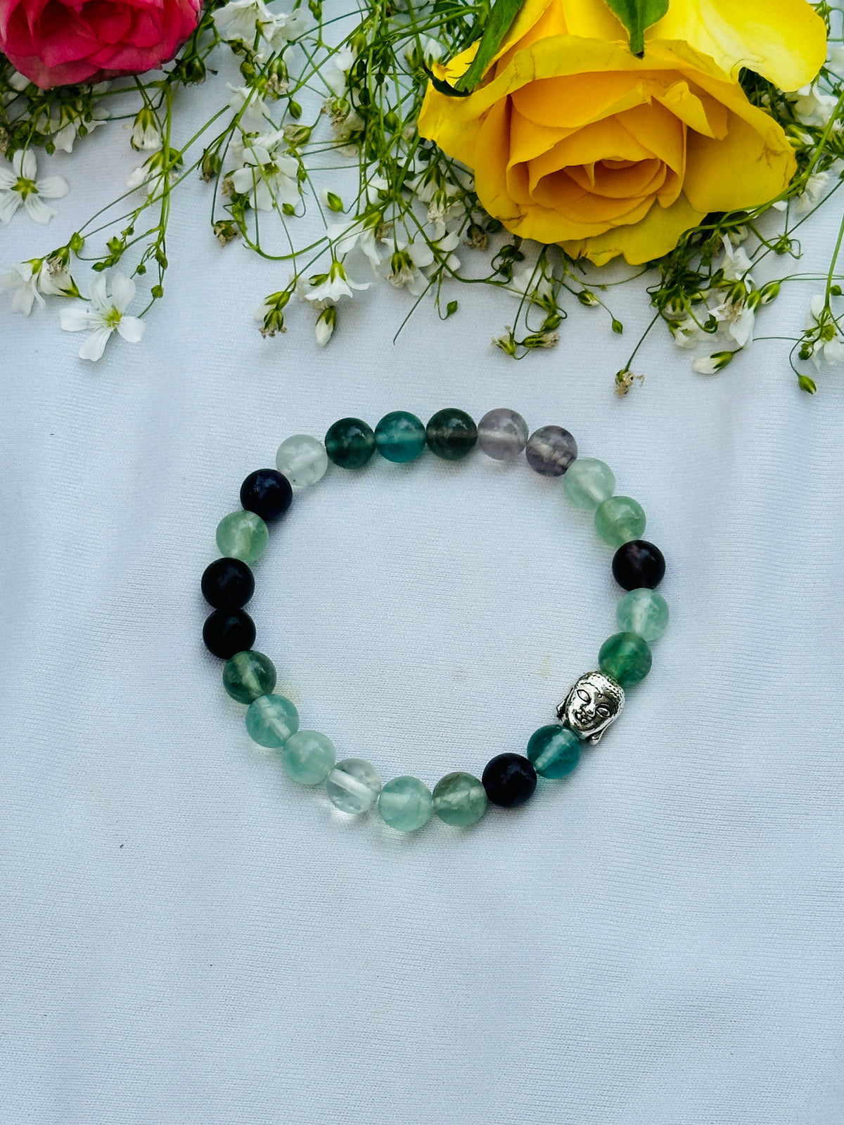 Mental Clarity & Focus: Multi Fluorite Bracelet - Abhimantrit & Certified