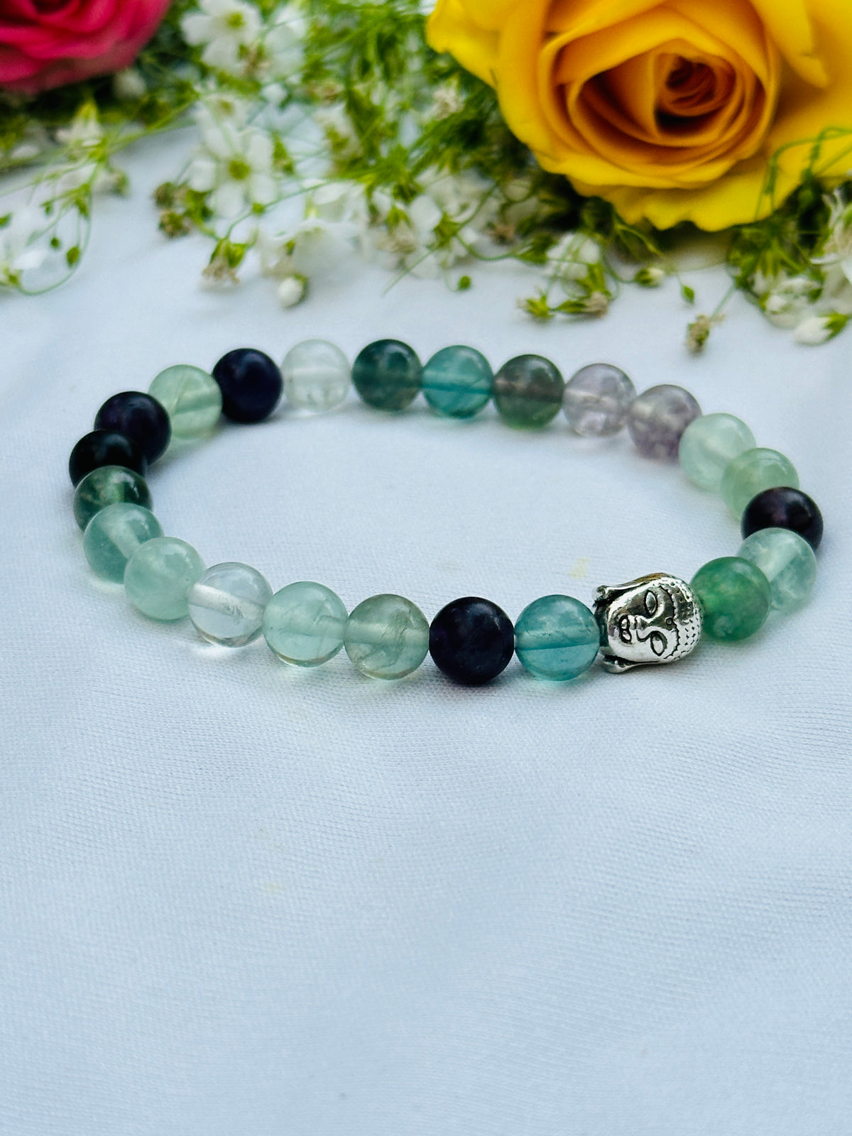 Mental Clarity & Focus: Multi Fluorite Bracelet - Abhimantrit & Certified