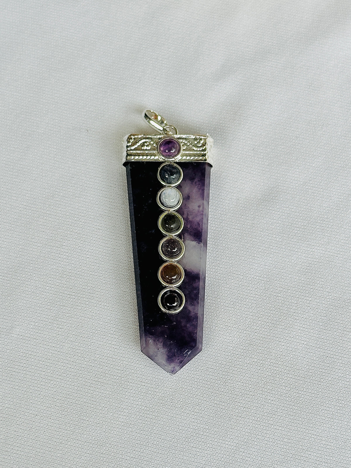 Seven Chakra: Lepidolite Pendant - Abhimantrit & Certified
