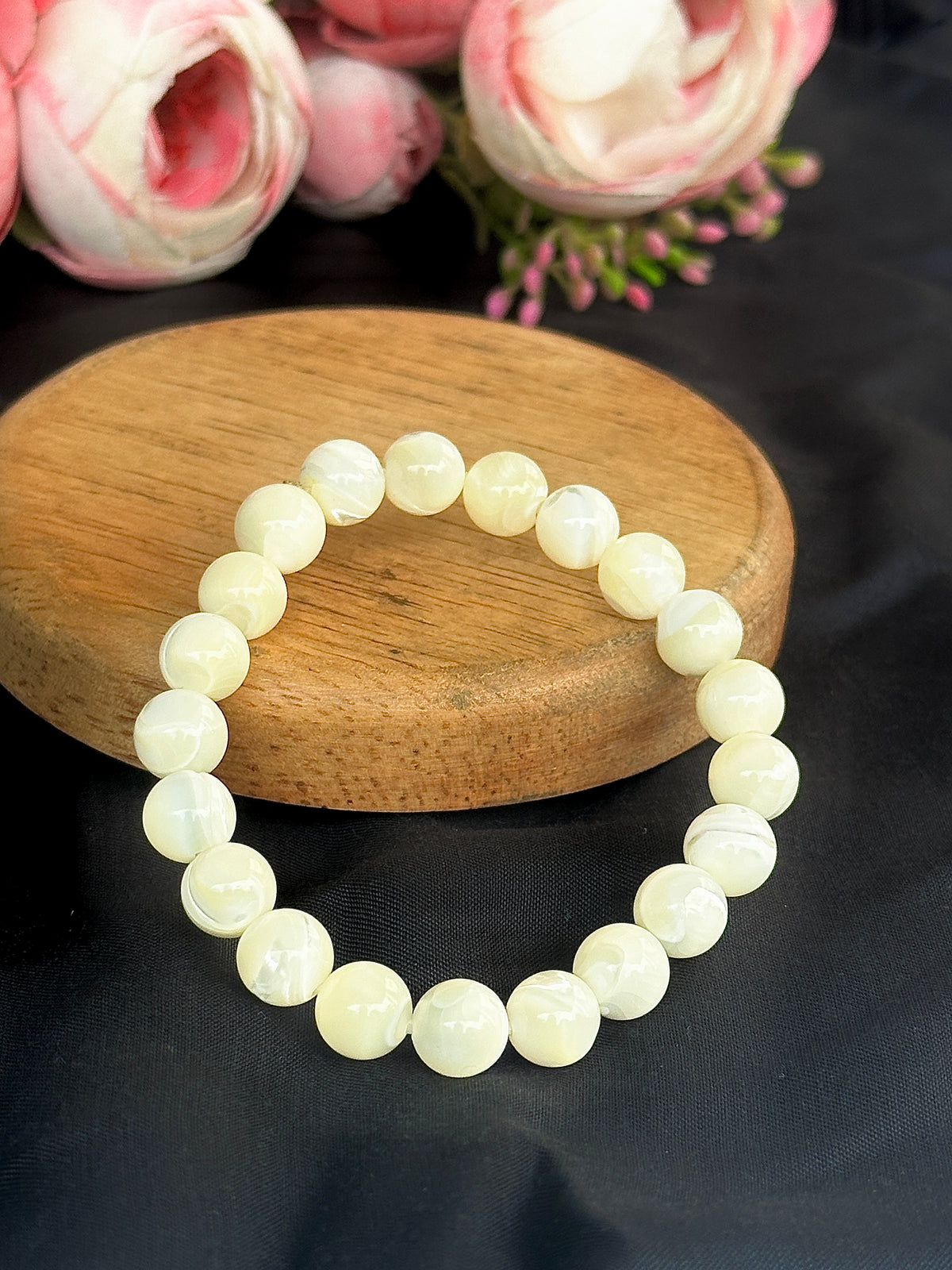 Mother of Pearls Crystal Bracelet - Abhimantrit & Certified