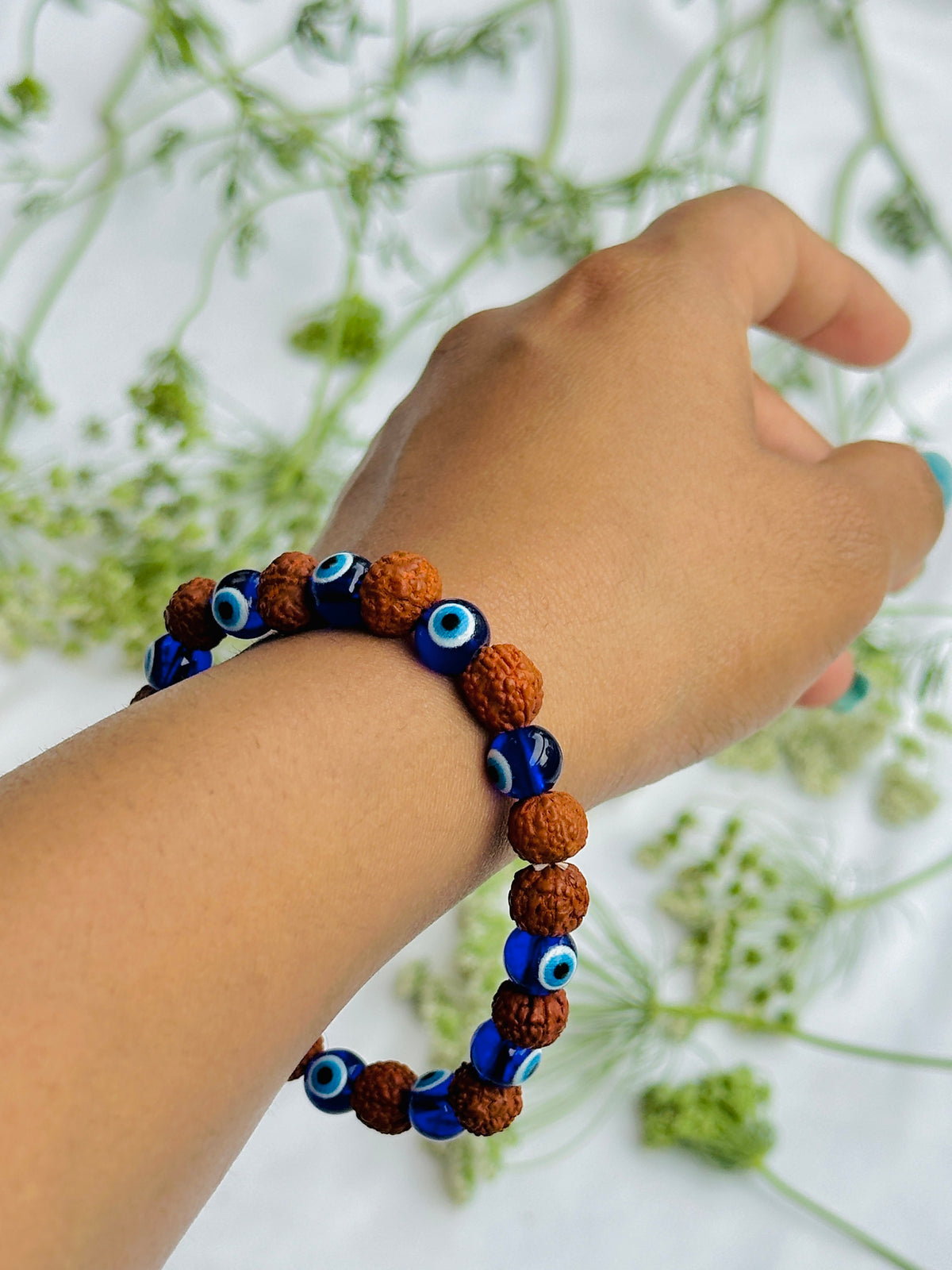 Evil Eye and Negative Energy Protect: Rudraksh & Evil Eye Bracelet  - Abhimantri & Certified