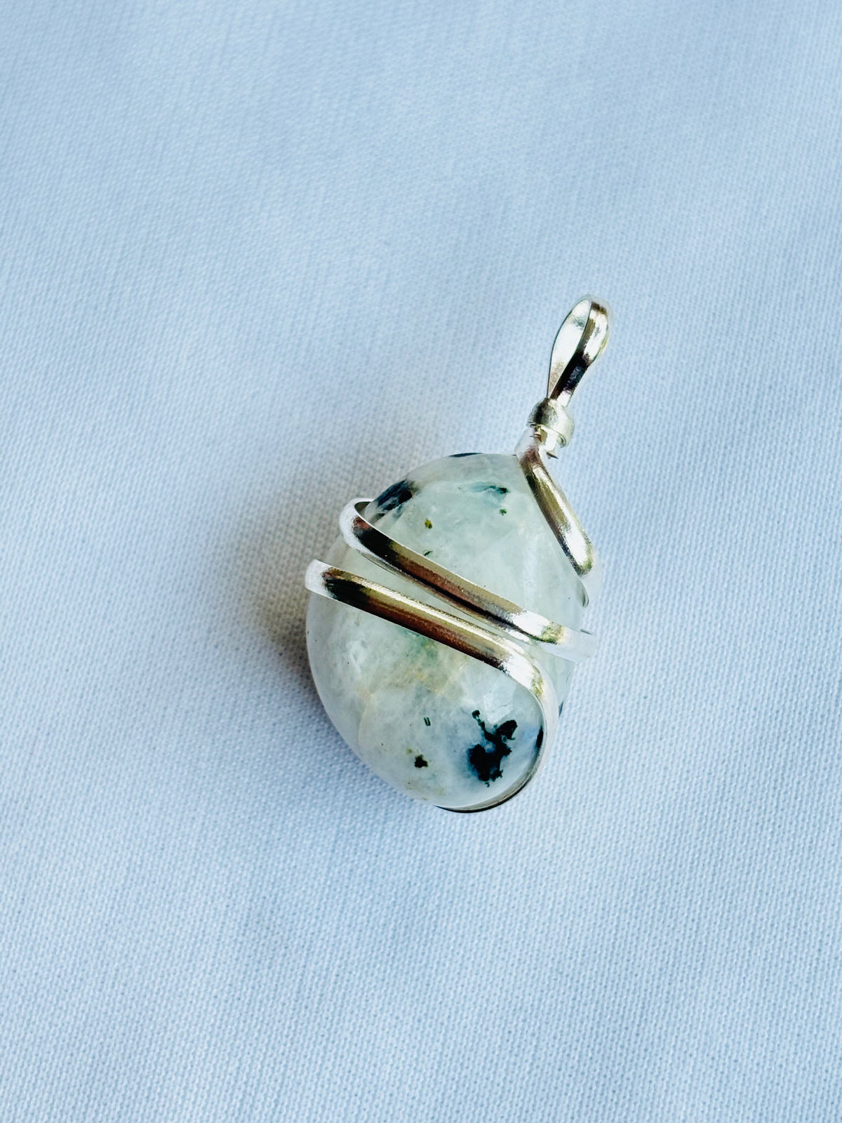 The Mental Stress Relief & Confidence: Moonstone Wrapping Pendant - Abhimantrit & Certified