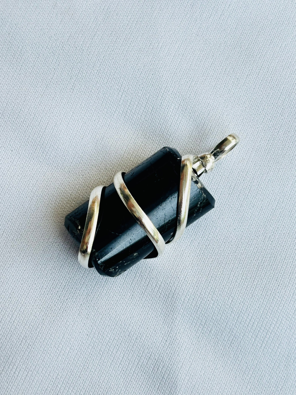 Protect from Psychic Attacks & Negative Energy: Black Tourmaline Wrapping Pendant - Abhimantrit & Certified