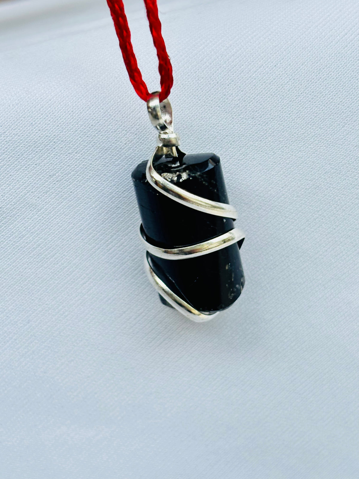 Protect from Psychic Attacks & Negative Energy: Black Tourmaline Wrapping Pendant - Abhimantrit & Certified