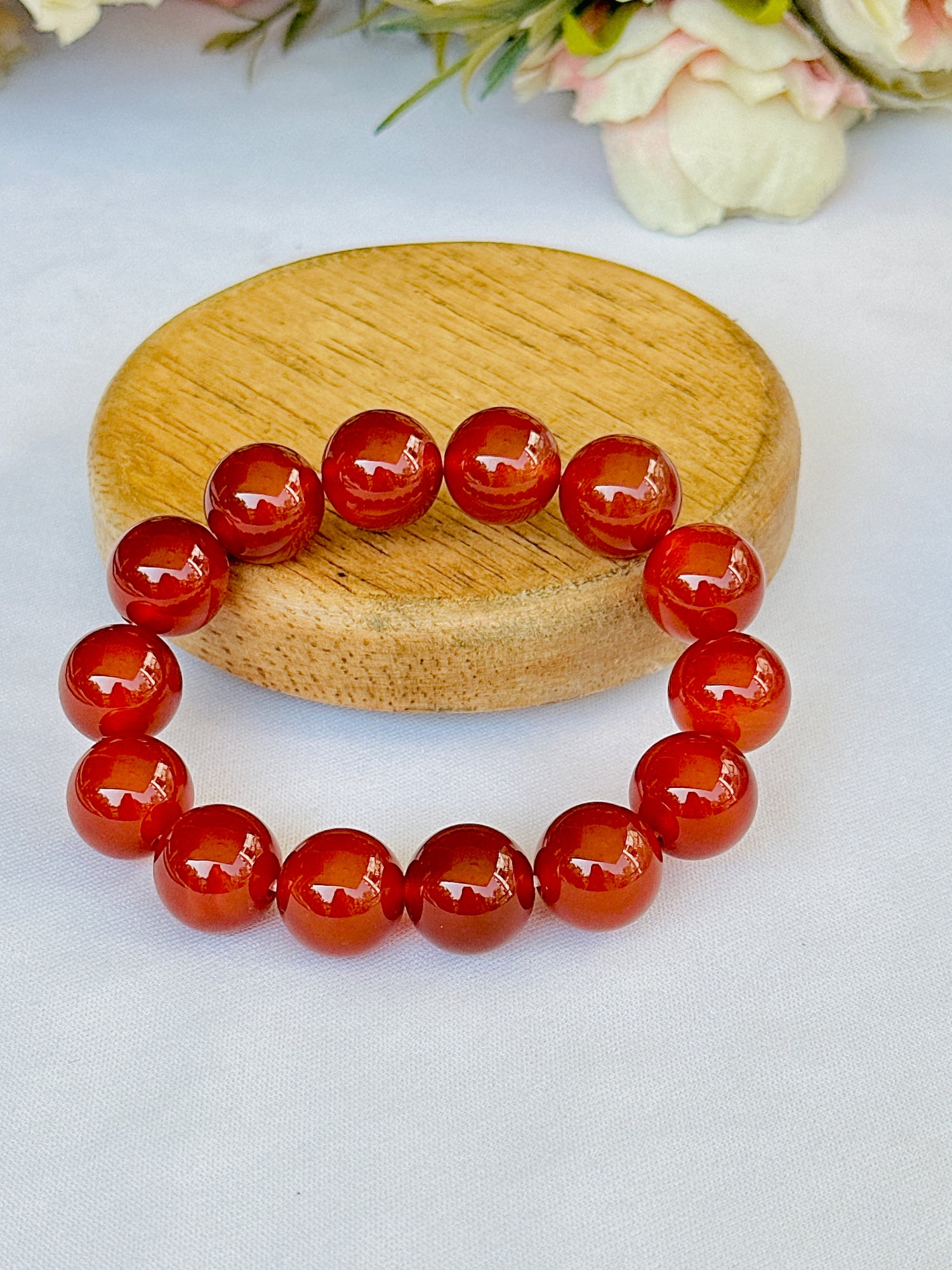 Strengthen Planet Mars (Mangal) and Sun: Red Carnelian Bracelet - Abhimantrit & Certified