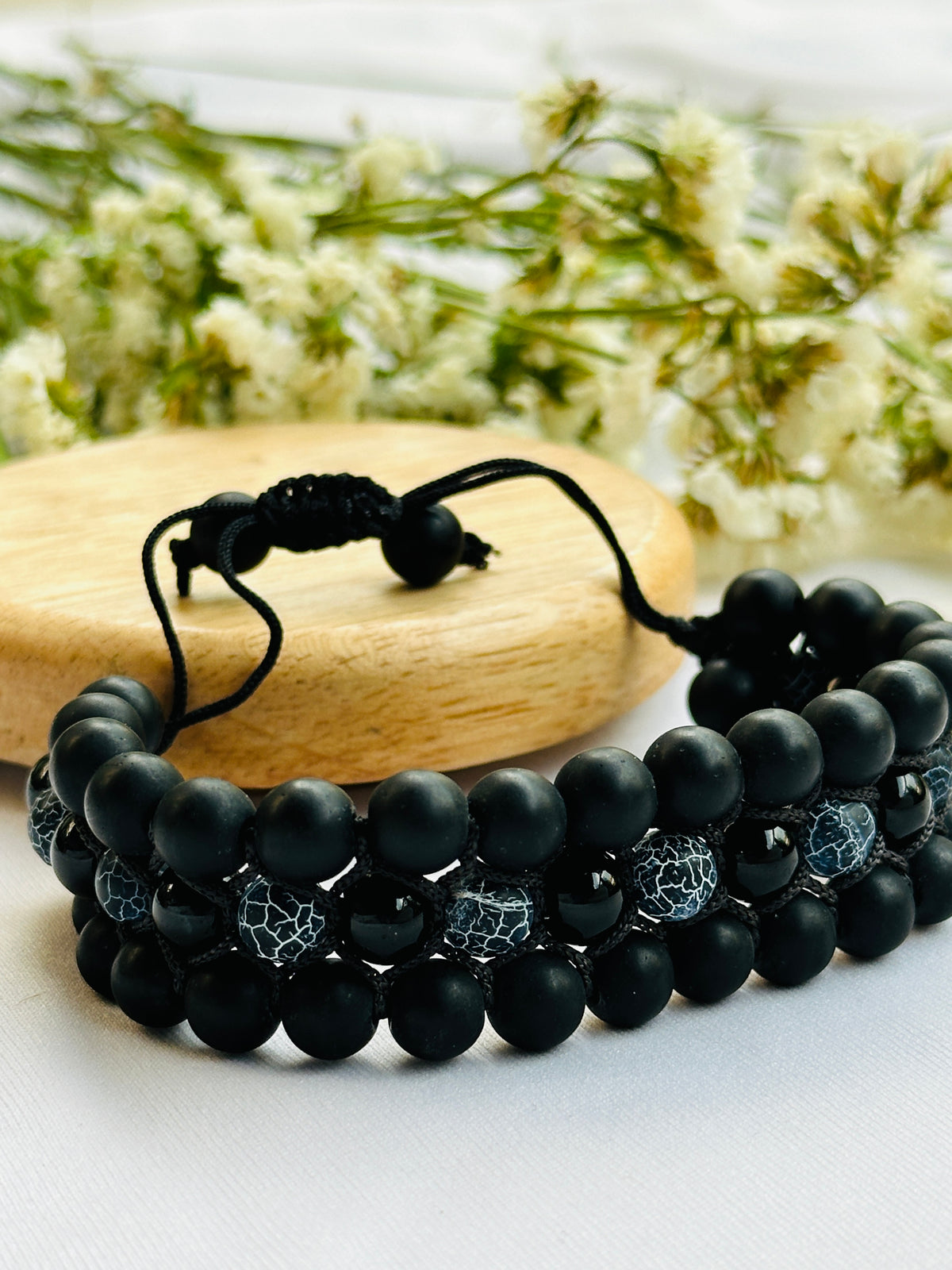 Negative and Evil Protection: Black Onyx Bracelet - Abhimantrit & Certified