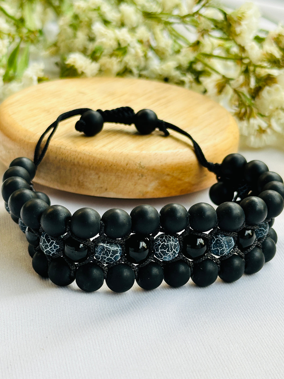 Negative and Evil Protection: Black Onyx Bracelet - Abhimantrit & Certified