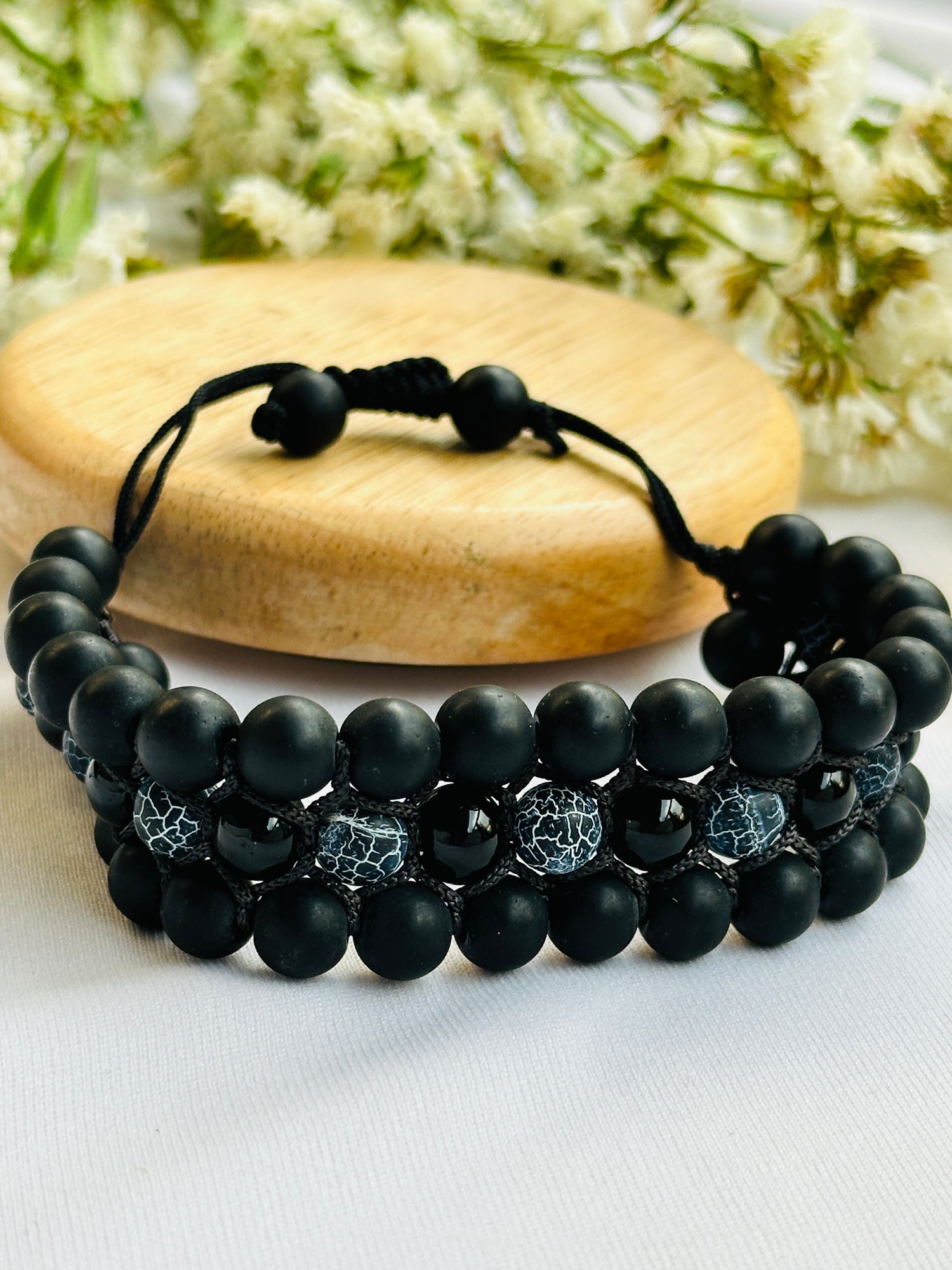 Negative and Evil Protection: Black Onyx Bracelet - Abhimantrit & Certified