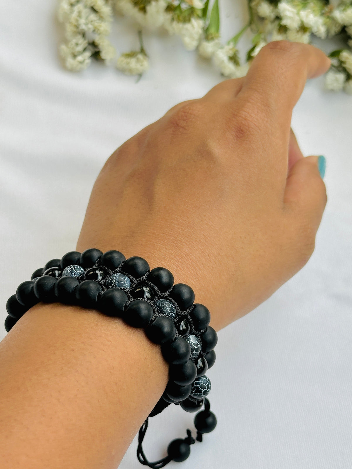 Negative and Evil Protection: Black Onyx Bracelet - Abhimantrit & Certified