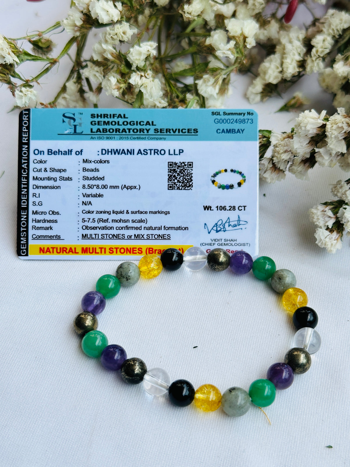 Libra Zodiac Sign Bracelet - Abhimantrit & Certified