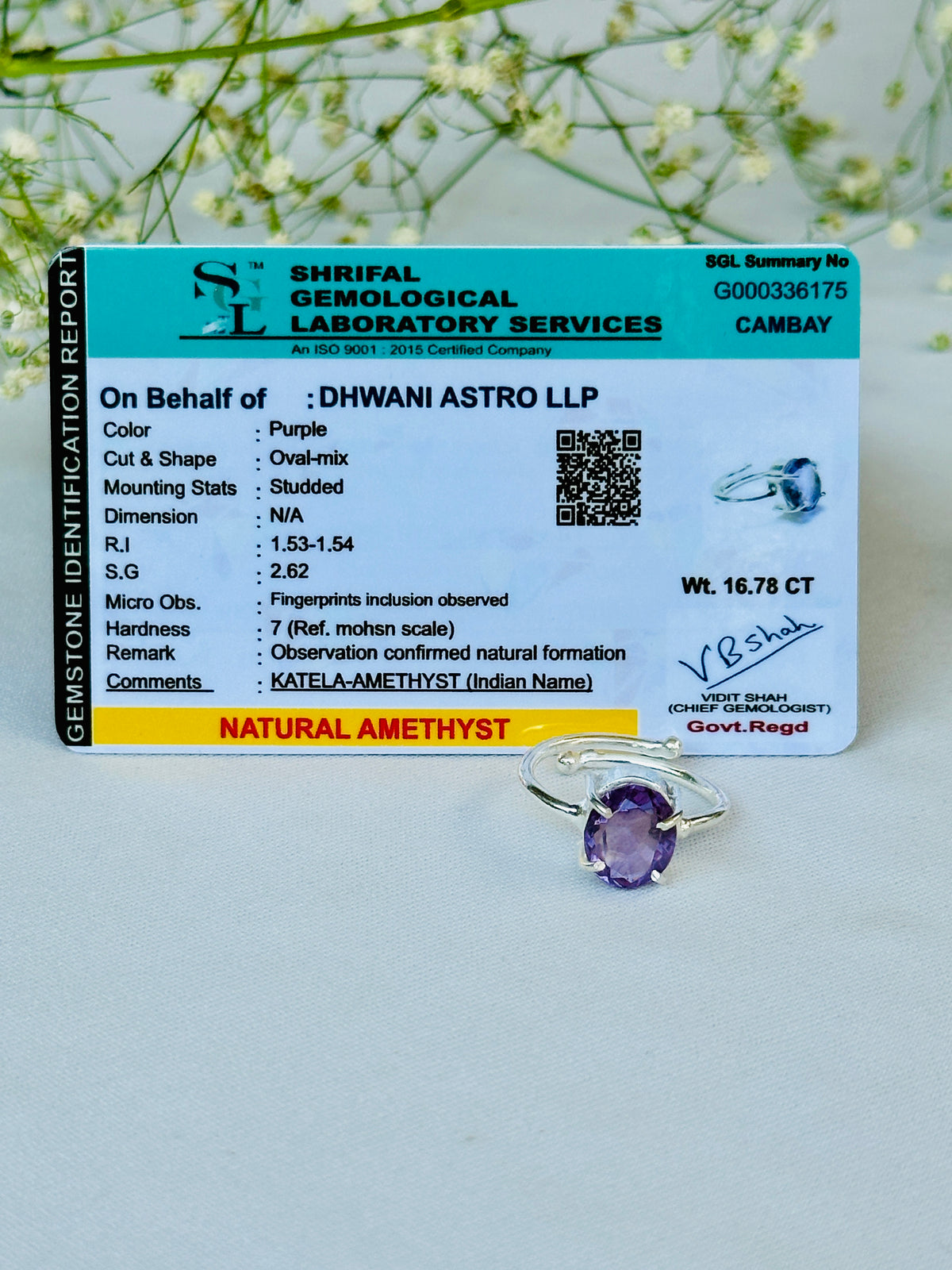 Attract Luck, Enhance Intuition, Improve Health & Skin: Amethyst Ring - Abhimantrit & Certified