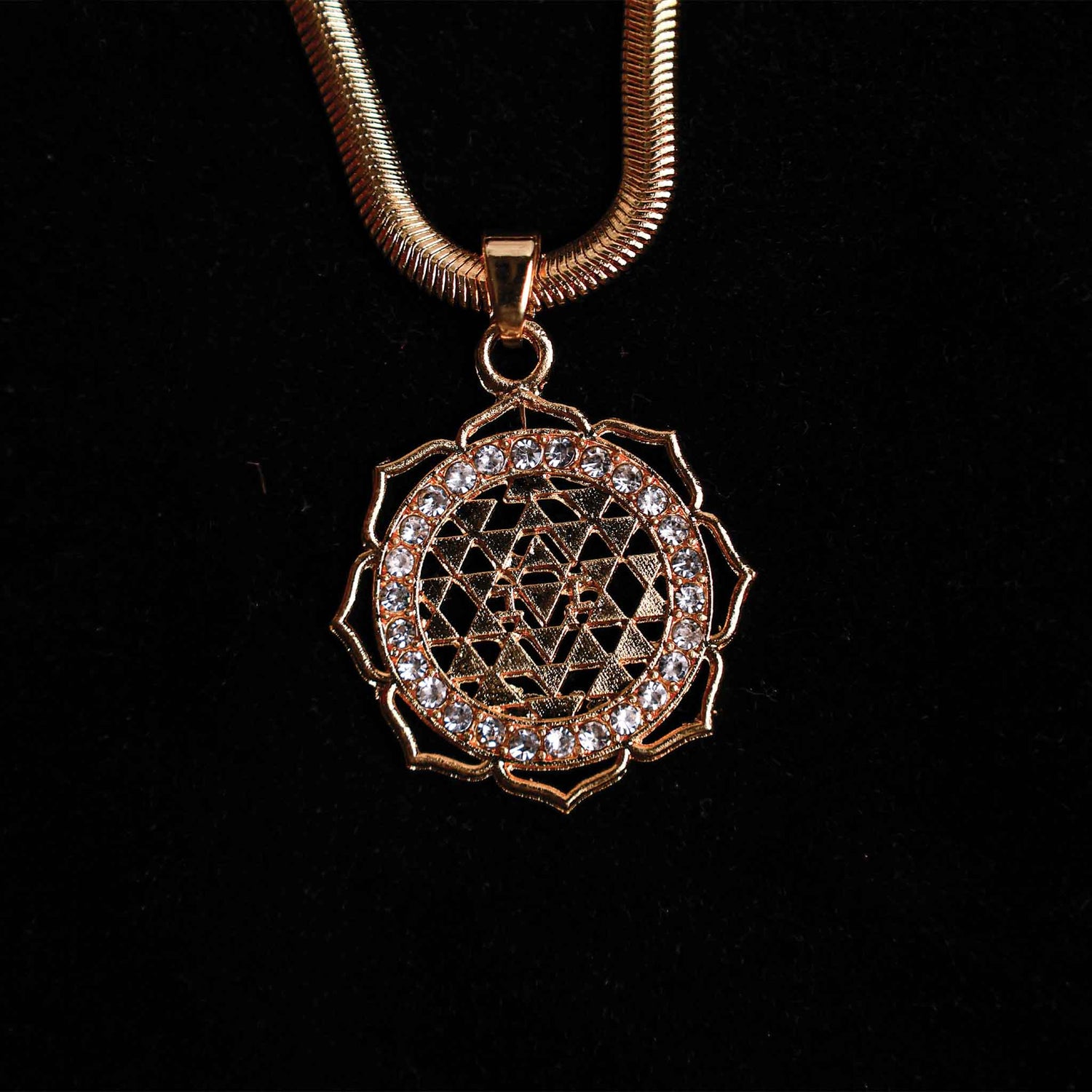 Gold Laxmi Yantra Pendant ( Blessing & Protection ) - Abhimantrit