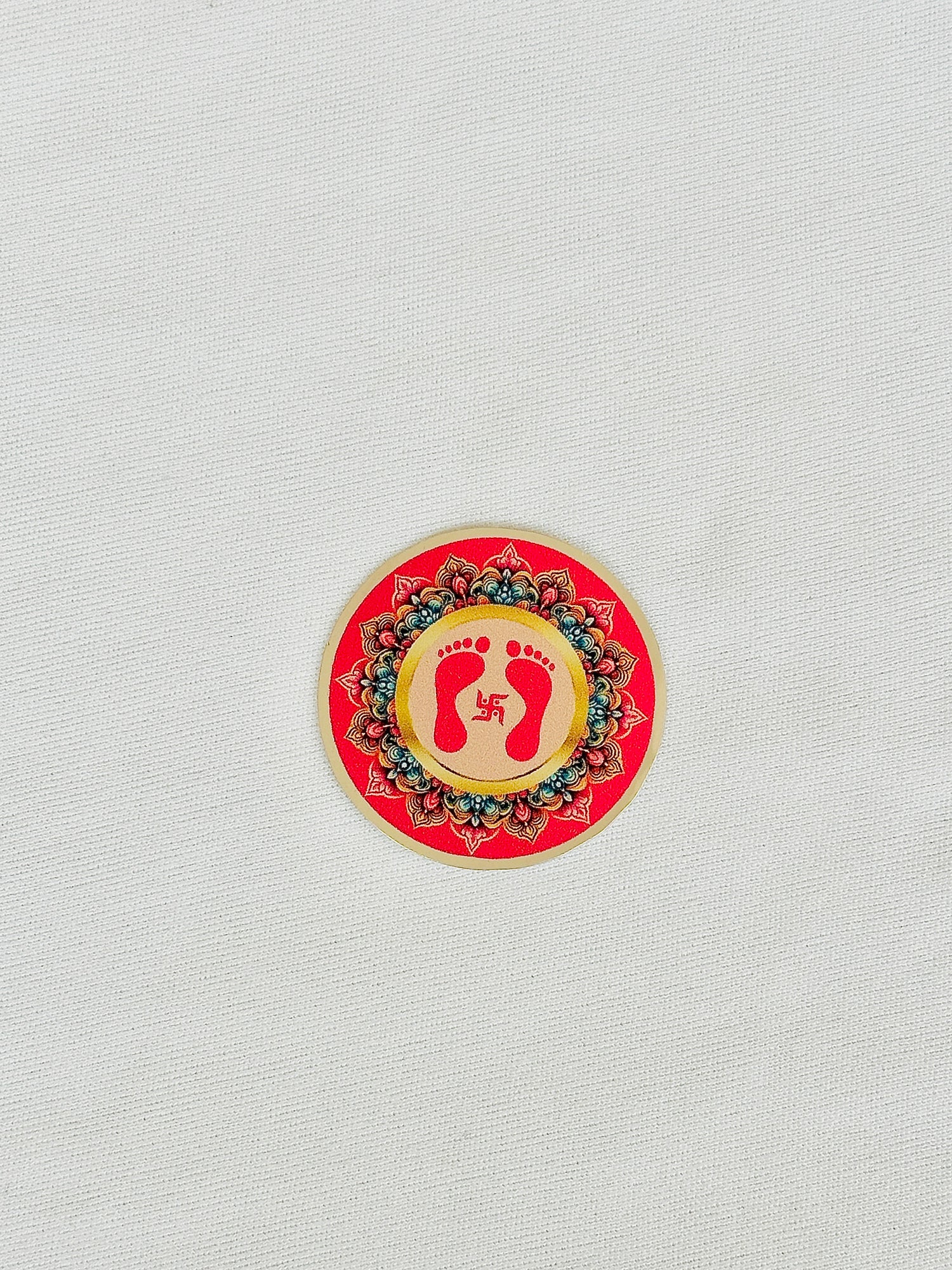 Goddess Laxmi Feet Sticker (Pack of 10pcs) - Size- 1.5*1.5 Inch