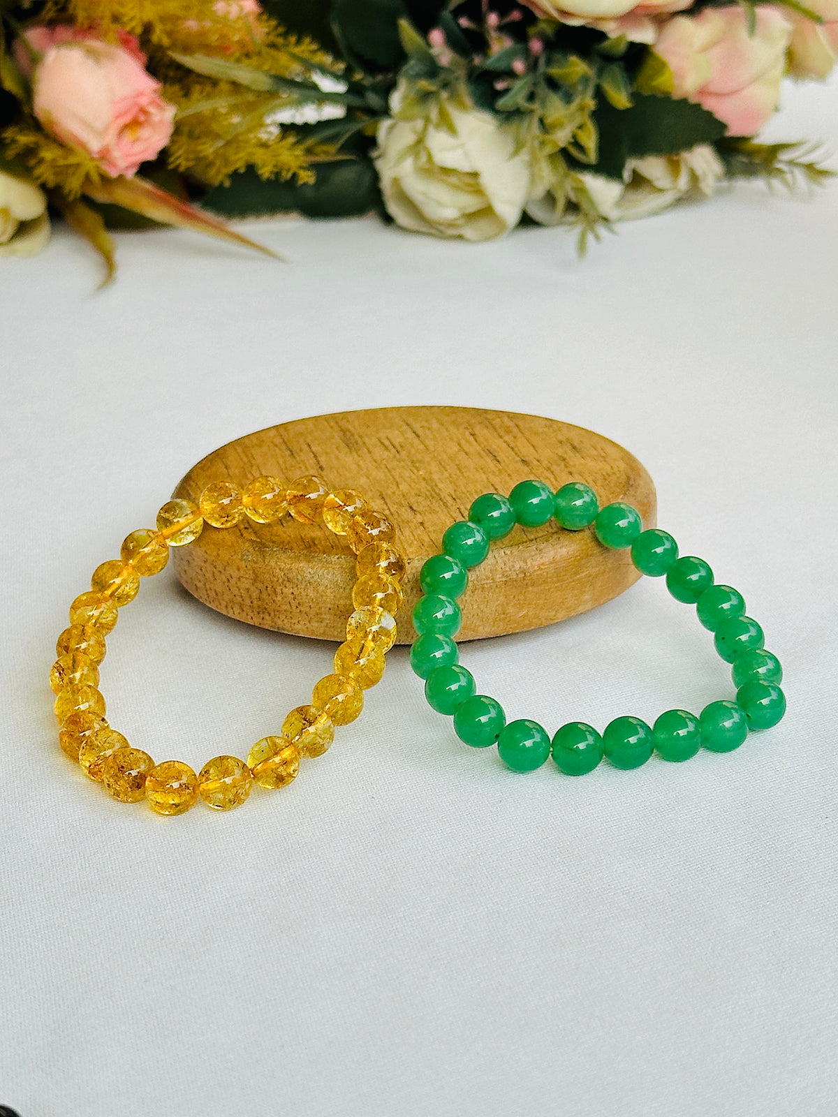 Paisa hi Paisa: Green Aventurine & Yellow Citrine Bracelet - Abhimantrit & Certified