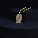 Gold Plated Om Diamond Pendant (Blessing & Protection) - Abhimantrit