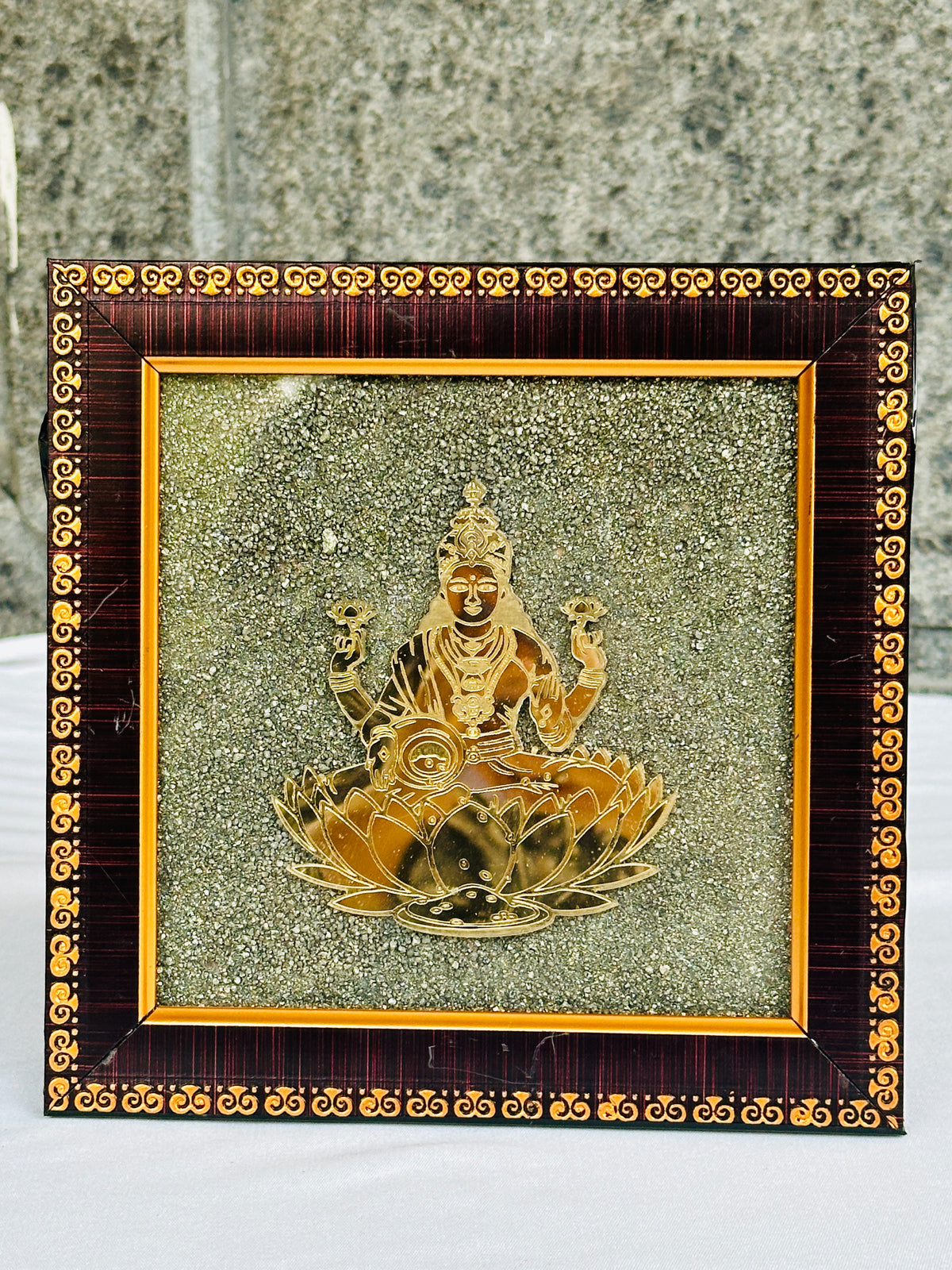 Pyrite Mahalaxmi Plate - Abhimantrit