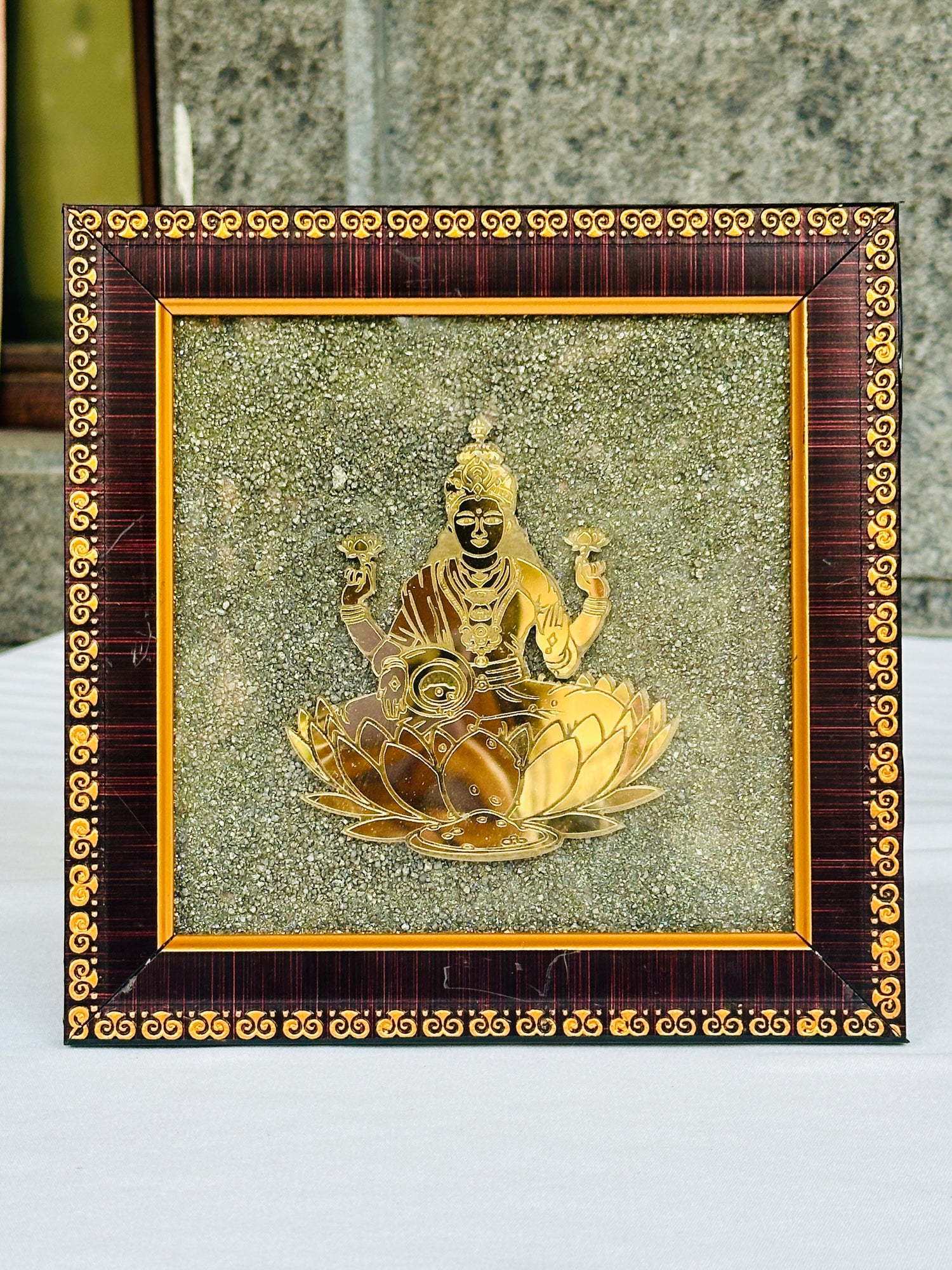 Pyrite Mahalaxmi Plate - Abhimantrit