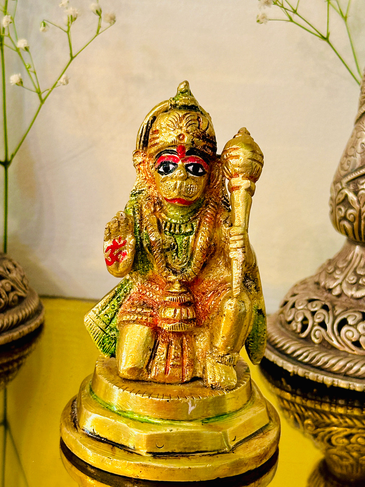 Brass Bajrangbali Idol (4inch) 510g - Abhimantrit