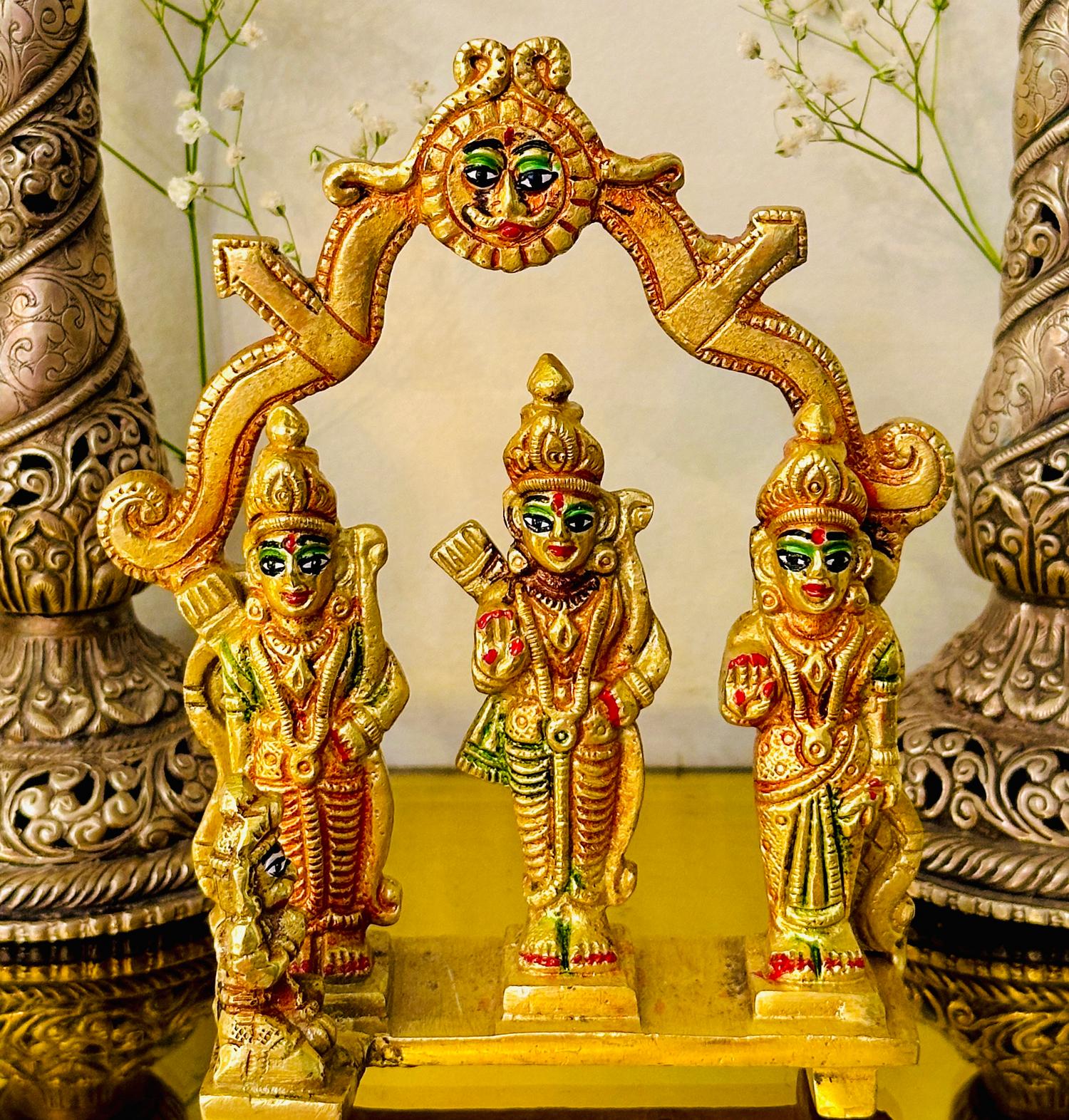 Brass Ram Darbar (5.5inch) 630g - Abhimantrit