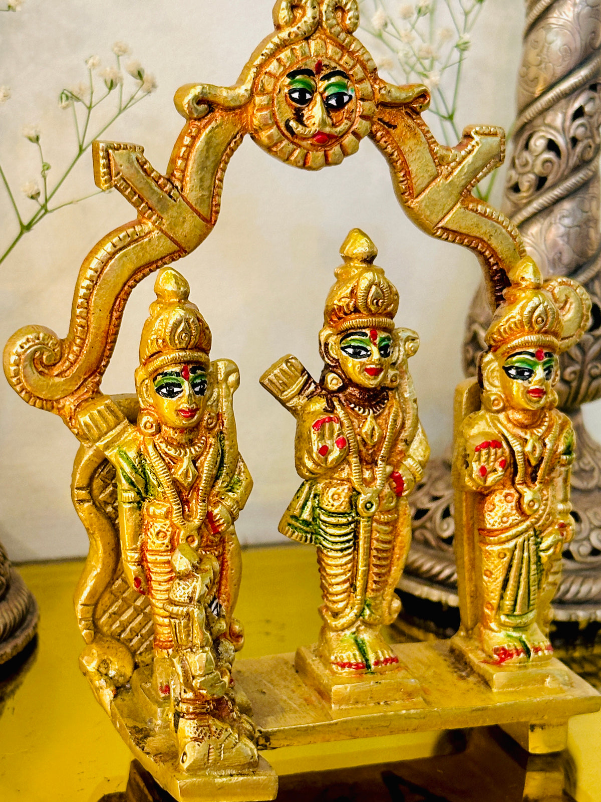 Brass Ram Darbar (5.5inch) 630g - Abhimantrit