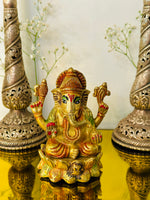 Brass Lord Ganesha Idol (4.5inch) 740g - Abhimantrit